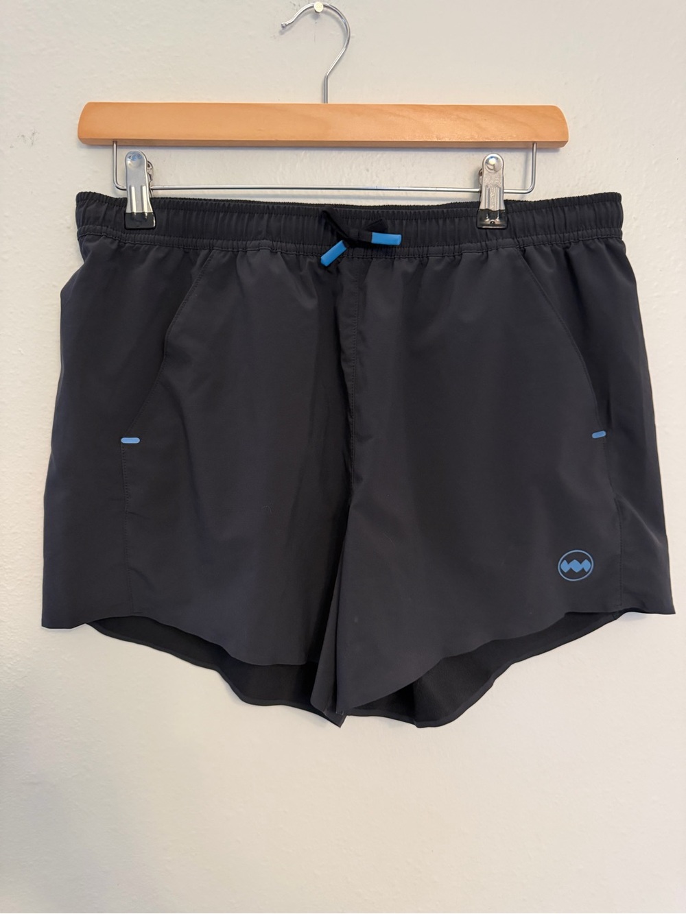 Janji Black Shorts with Light Blue Accents